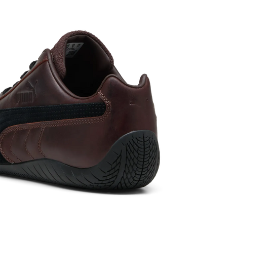 Zapatillas Puma Speedcat Dressed Leather Brown Black – vista trasera