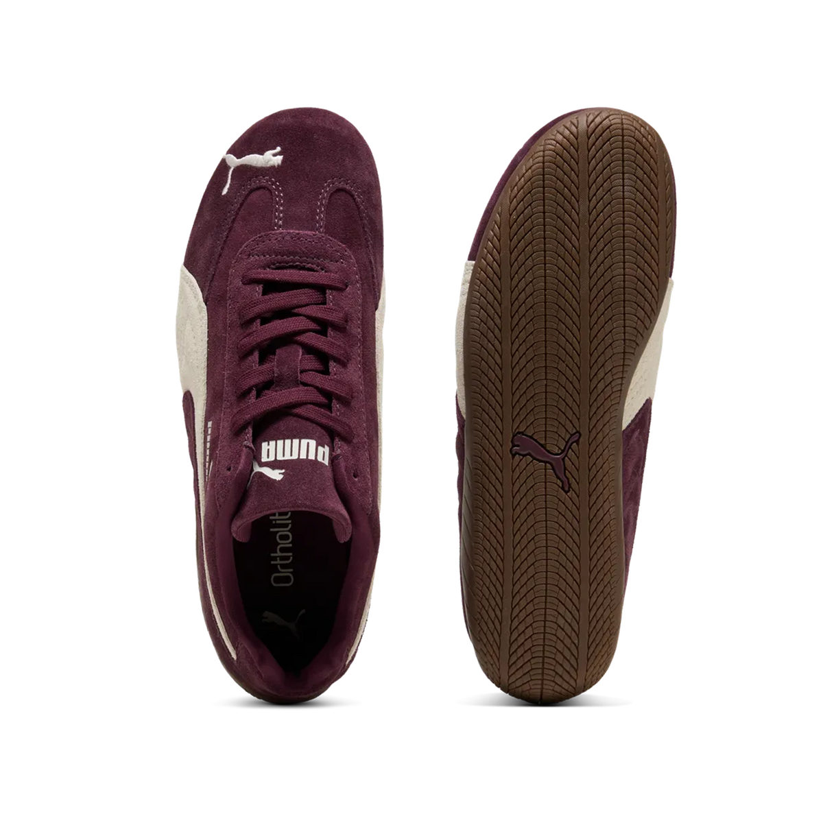 Zapatillas Puma Speedcat OG II Ruby Noir Warm White – vista superior y suela