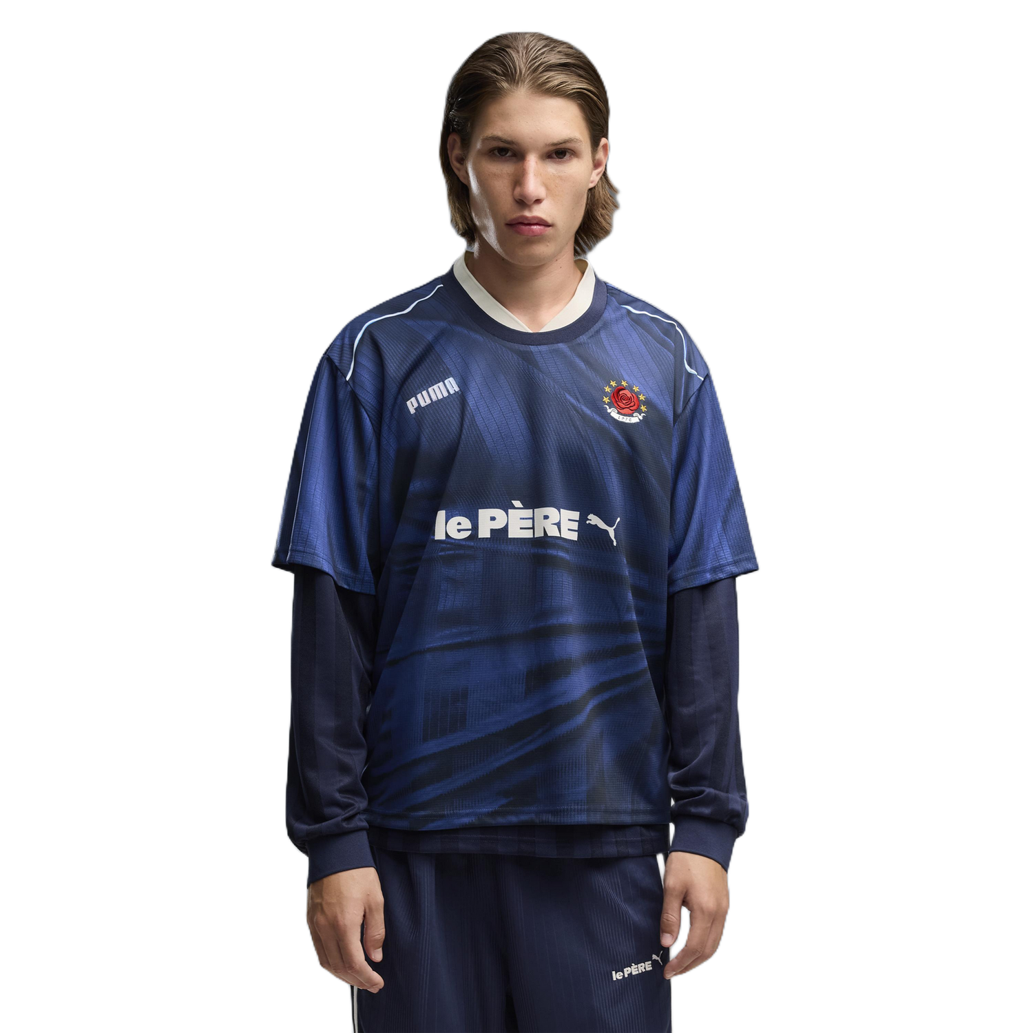 Camiseta PUMA x Le Père Double Layer Tee Navy – modelo