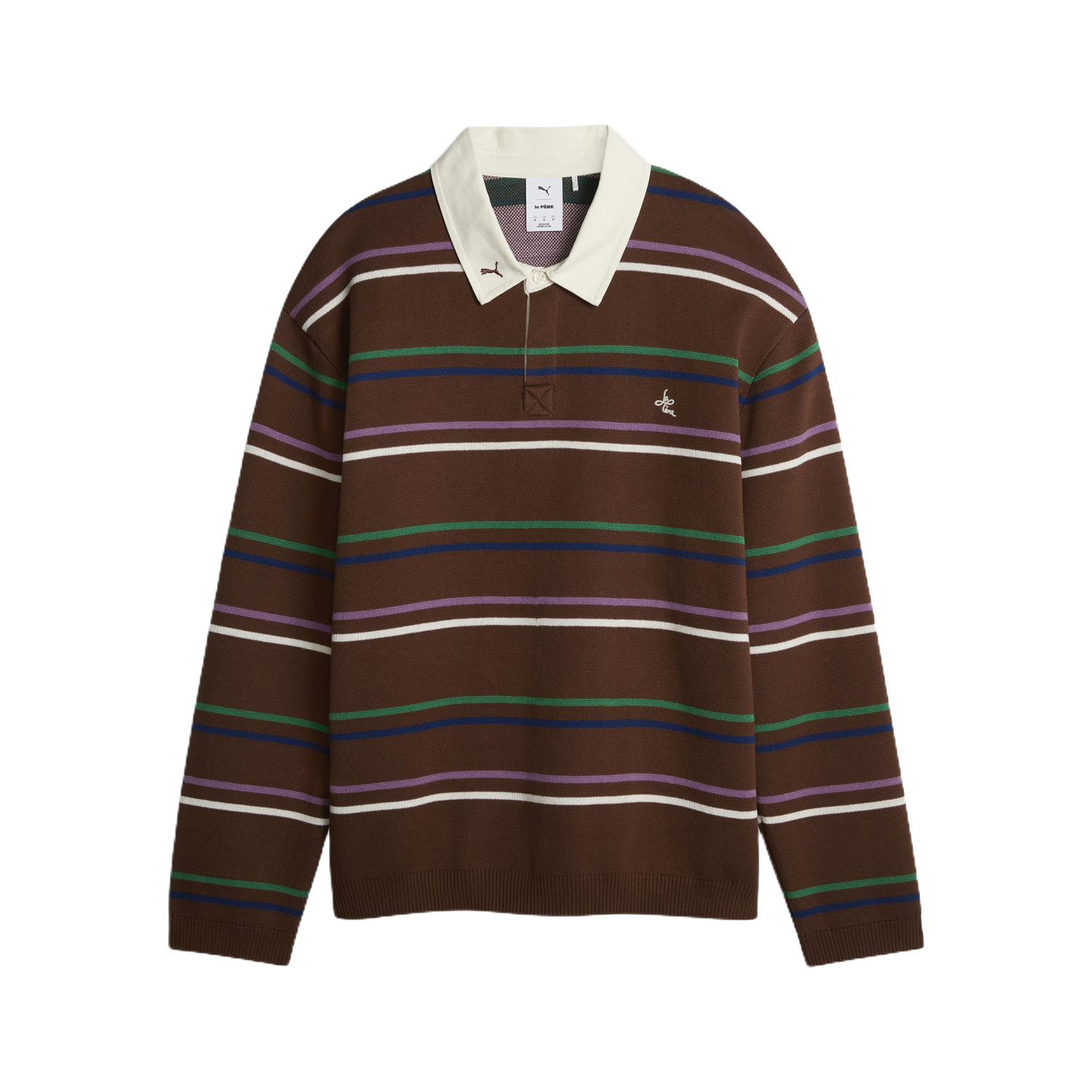 Polo PUMA x Le Père Knitted Polo Potting Soil – vista frontal