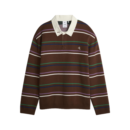 Polo PUMA x Le Père Knitted Polo Potting Soil – vista frontal