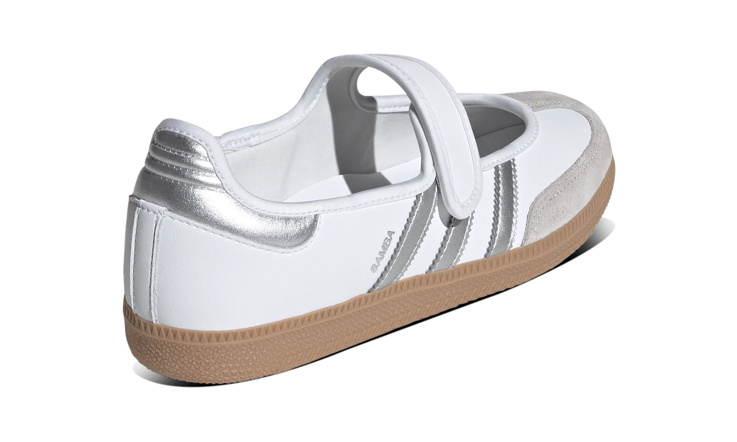 Adidas Mujer Samba Jane White Silver Metallic