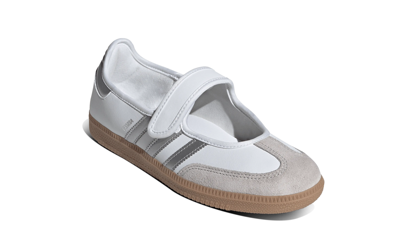 Adidas Mujer Samba Jane White Silver Metallic