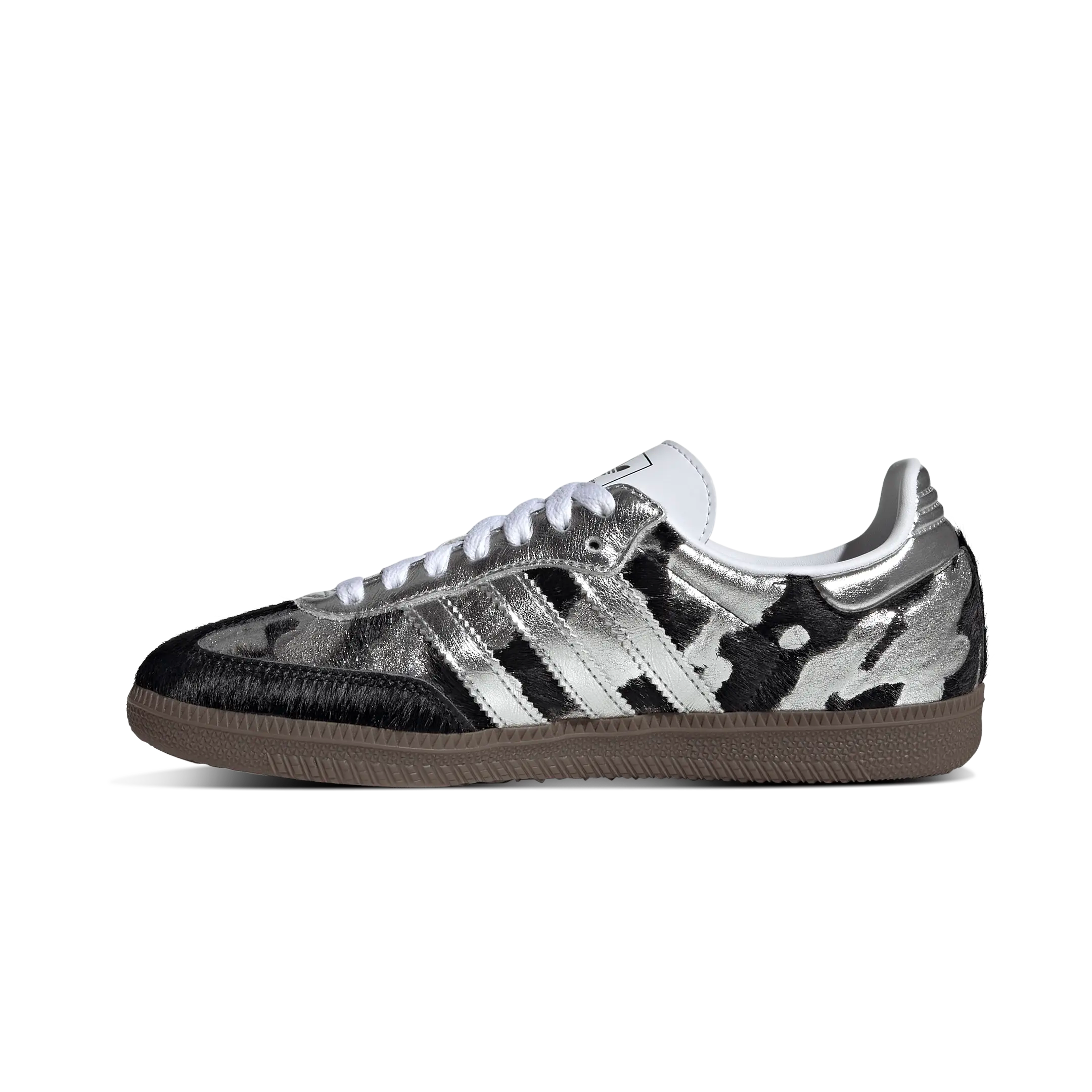 Adidas Samba OG Black Pony Hair Silver Metallic