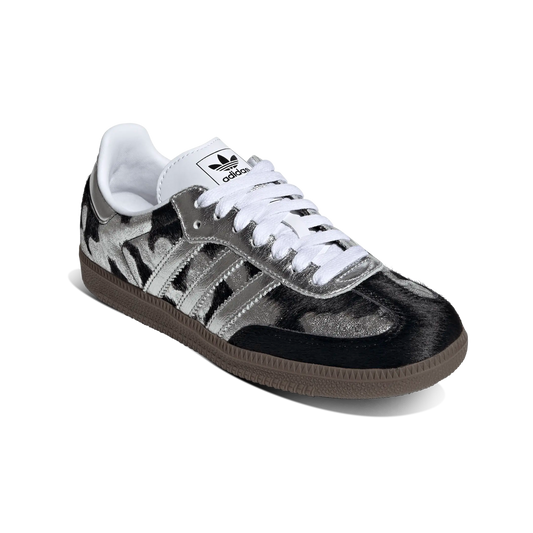Adidas Samba OG Black Pony Hair Silver Metallic