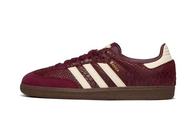 Adidas Mujer Samba OG Snakeskin Maroon Cream White