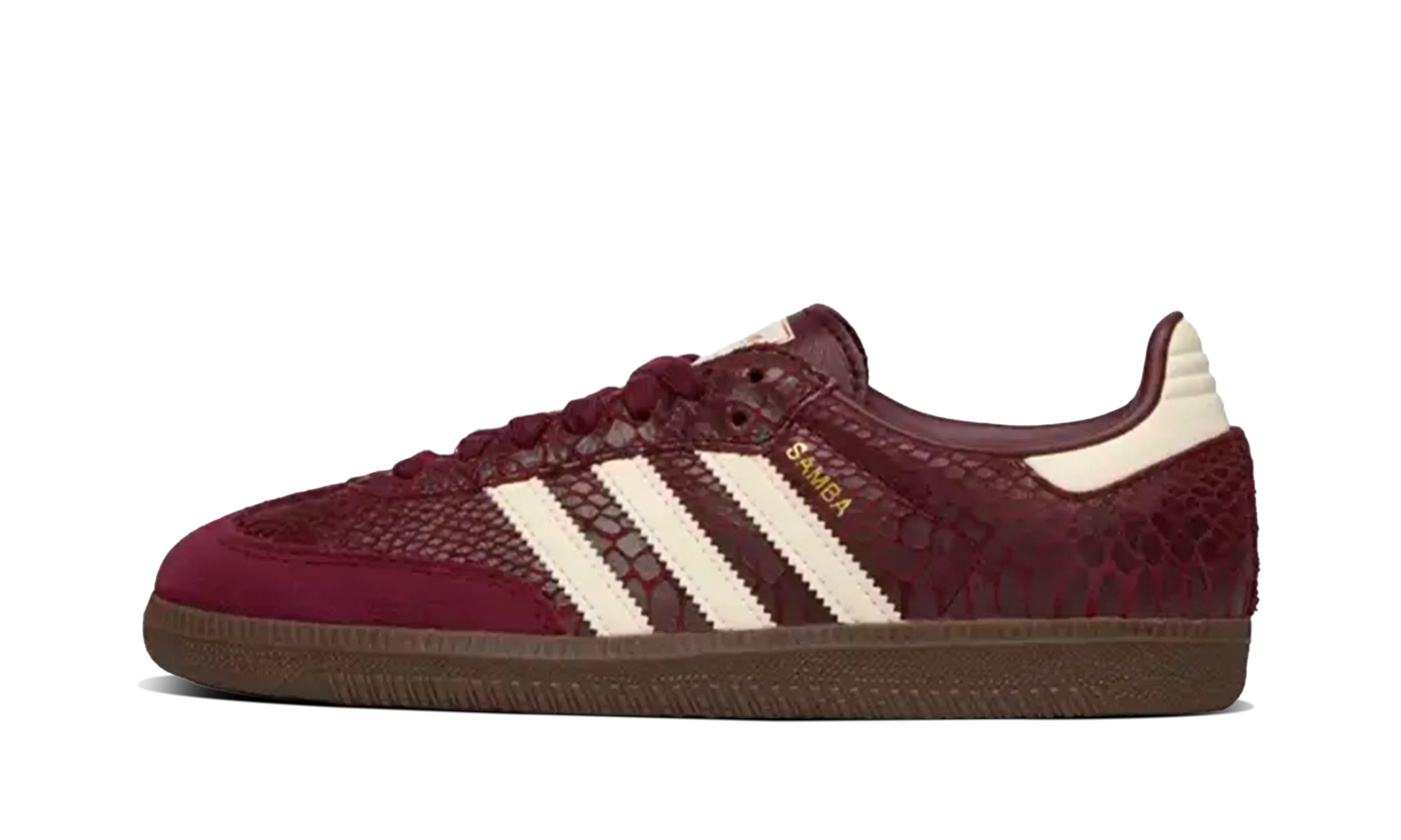 Adidas Mujer Samba OG Snakeskin Maroon Cream White