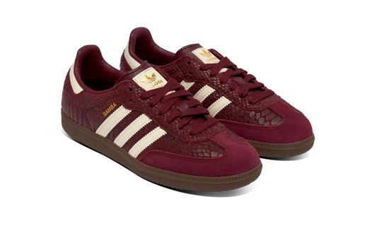 Adidas Mujer Samba OG Snakeskin Maroon Cream White