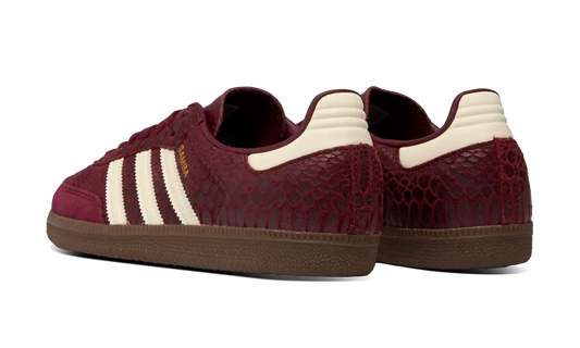 Adidas Mujer Samba OG Snakeskin Maroon Cream White