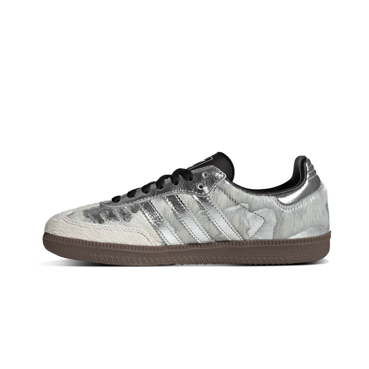 Adidas Samba OG Cream Pony Hair Silver Metallic Black