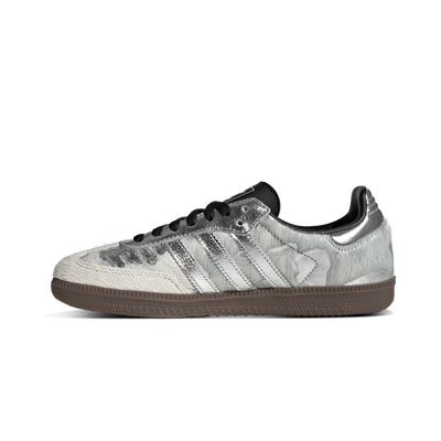 Adidas Samba OG Cream Pony Hair Silver Metallic Black