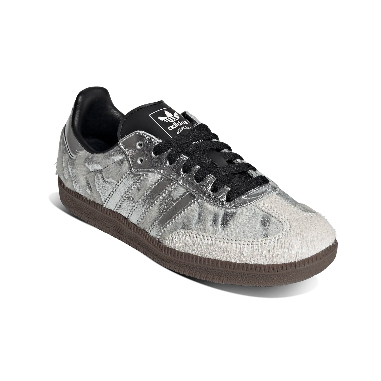 Adidas Samba OG Cream Pony Hair Silver Metallic Black