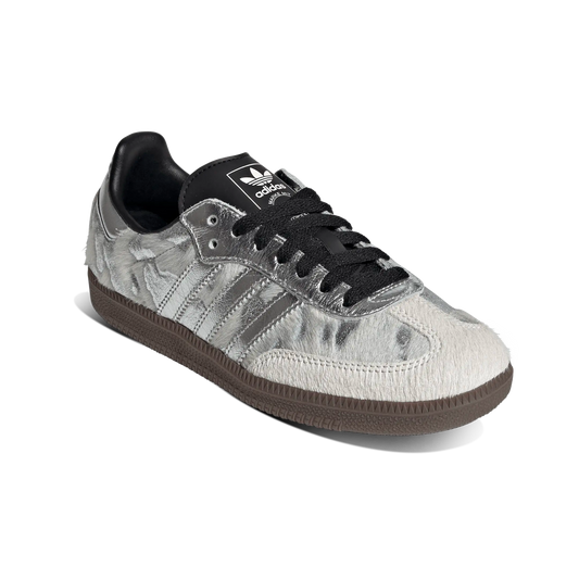Adidas Samba OG Cream Pony Hair Silver Metallic Black