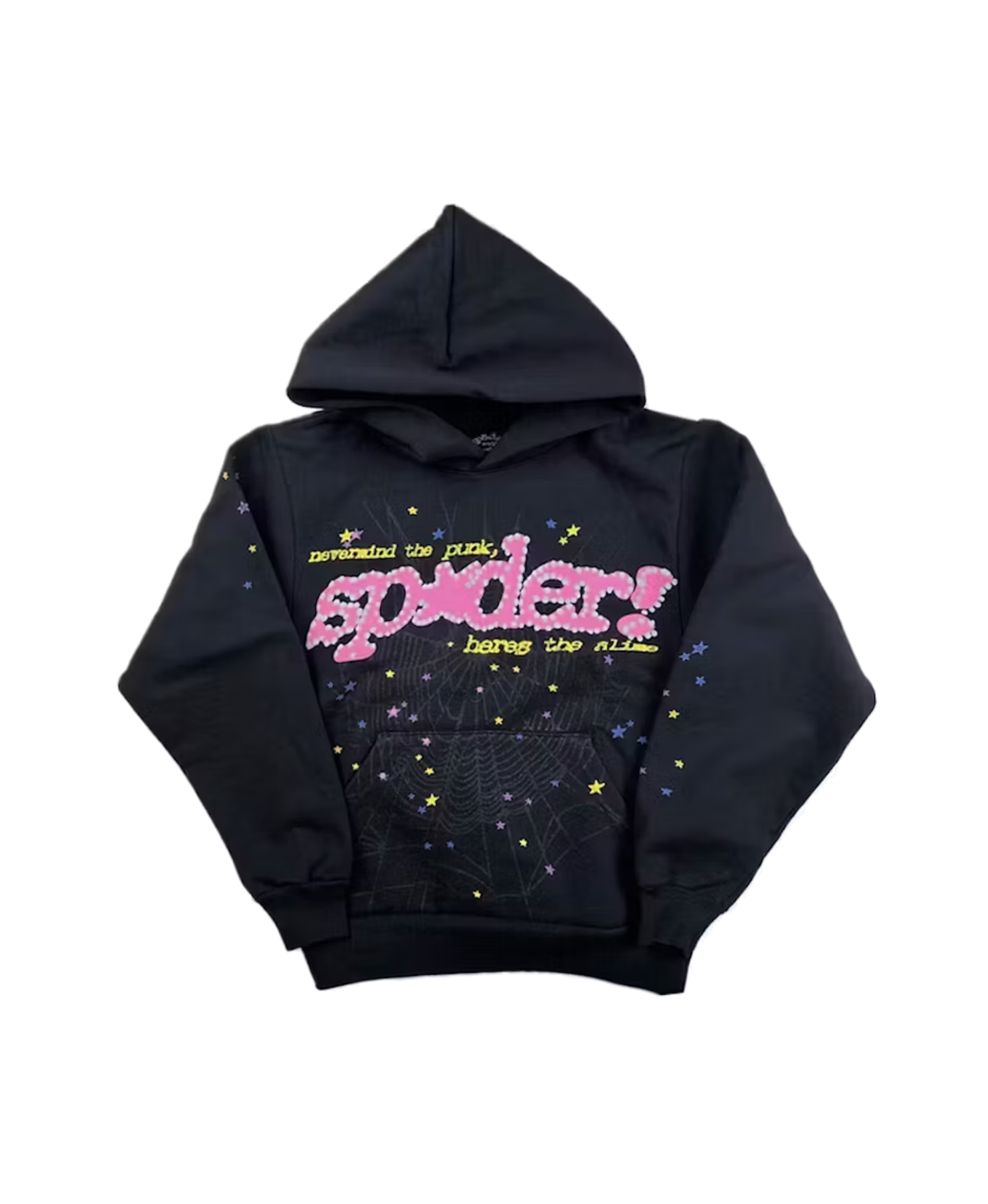 Sp5der P*NK V2 Hoodie Black