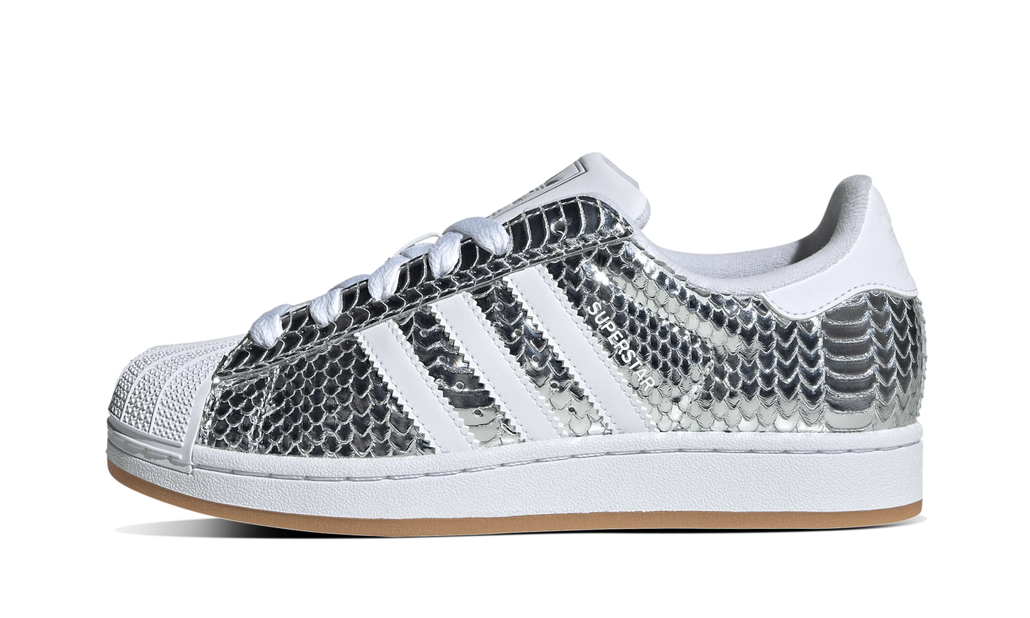 Adidas Superstar II Patent Snakeskin Silver Metallic