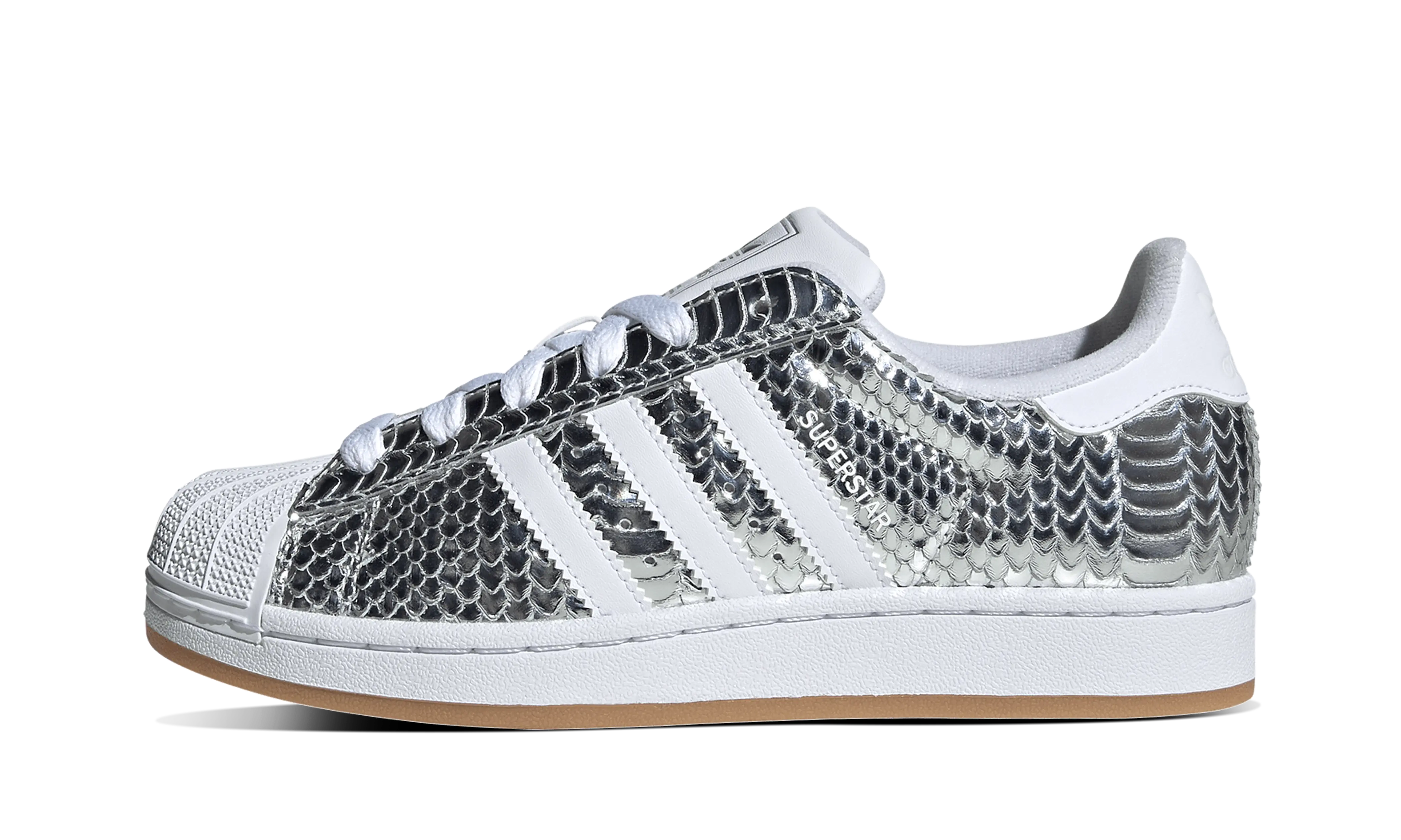 Adidas Superstar II Patent Snakeskin Silver Metallic