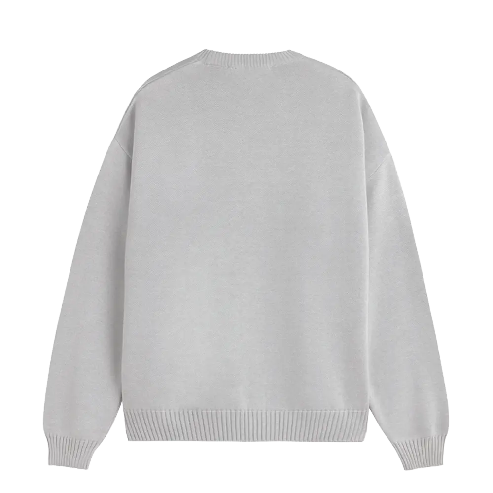 Fakegods Valentines Knitted Sweater Light Grey