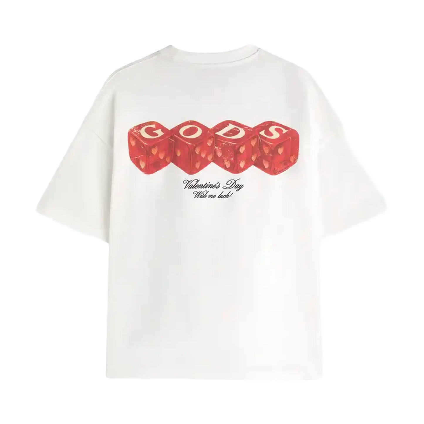 Gods Red Dice Tee Cream