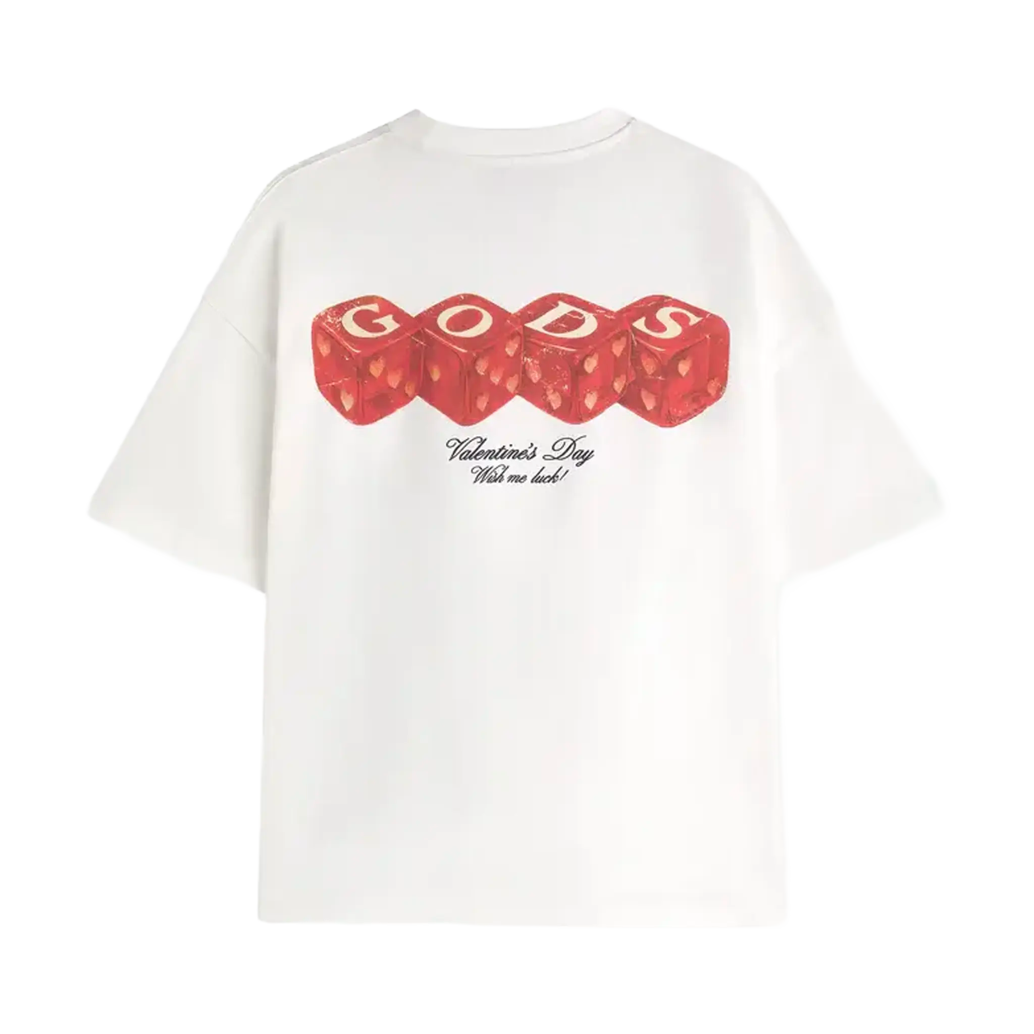 Gods Red Dice Tee Cream