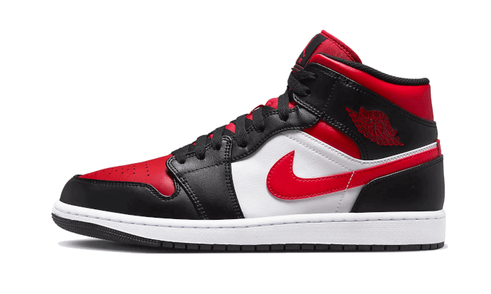 Air Jordan 1 Mid White Black Red