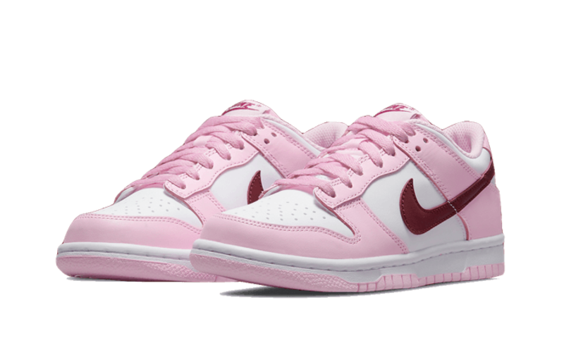 DUNK LOW PINK RED WHITE2