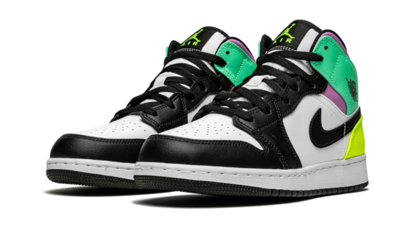 Newcop Air Jordan 1 Mid Pastel Black Toe Zapatillas 2
