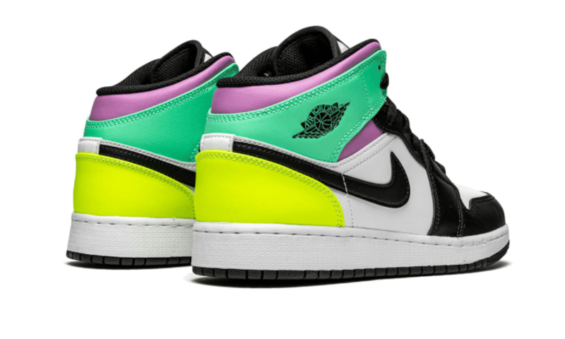 Newcop Air Jordan 1 Mid Pastel Black Toe Zapatillas 3
