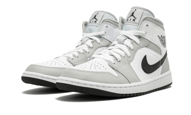 Newcop Air Jordan 1 Mid White Light Smoke Grey Zapatillas 2