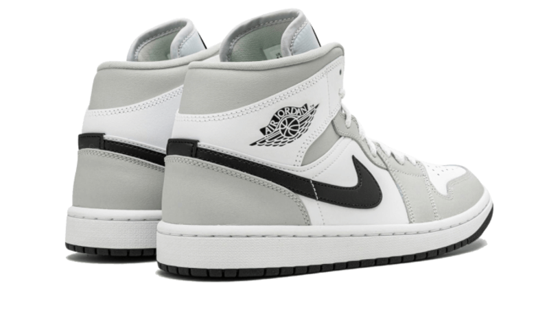 Newcop Air Jordan 1 Mid White Light Smoke Grey Zapatillas 3