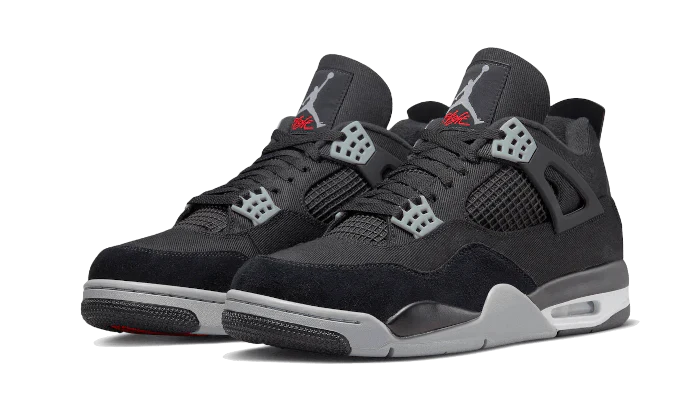 Newcop Air Jordan 4 Black Canvas Zapatillas 2